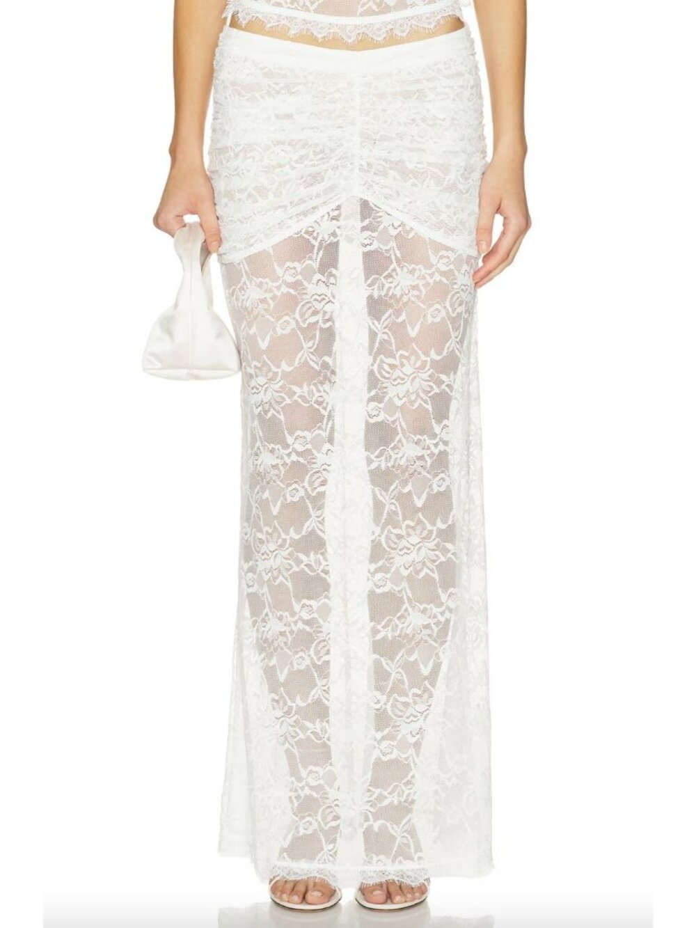 OW Collection Selah Maxi Skirt White Womens Size XL